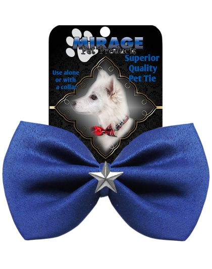 Silver Star Widget Pet Bowtie Blue