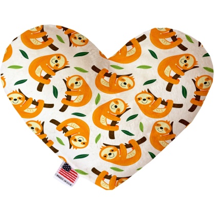 Sleepy Sloths 6 inch Canvas Heart Dog Toy