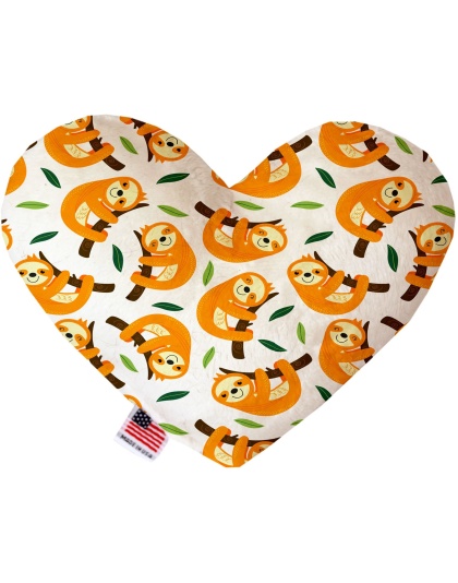 Sleepy Sloths 6 inch Canvas Heart Dog Toy