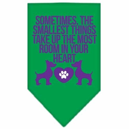 Smallest Things Screen Print Bandana Emerald Green Large