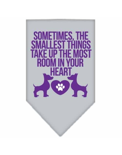 Smallest Things Screen Print Bandana Grey Large