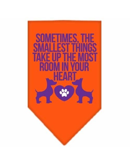 Smallest Things Screen Print Bandana Orange Large