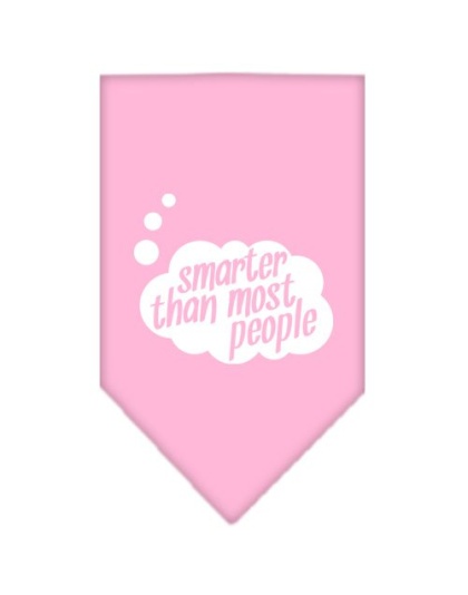 Smarter then most People Screen Print Bandana Light Pink Large