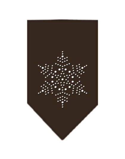 Snowflake Rhinestone Bandana Cocoa Large