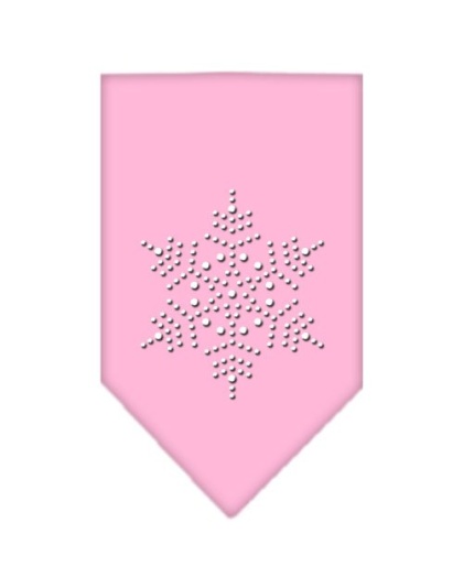 Snowflake Rhinestone Bandana Light Pink Large