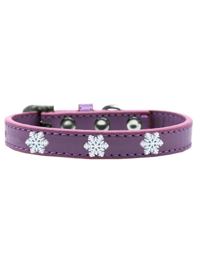 Snowflake Widget Dog Collar Lavender Size 10