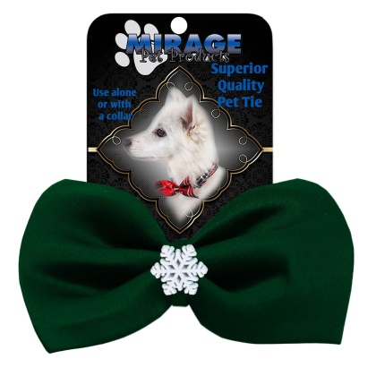 Snowflake Widget Pet Bowtie Green