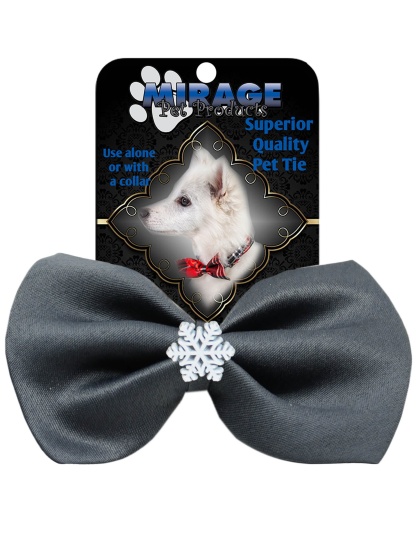 Snowflake Widget Pet Bowtie Grey