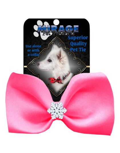 Snowflake Widget Pet Bowtie Hot Pink