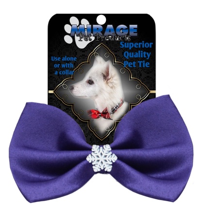 Snowflake Widget Pet Bowtie Purple