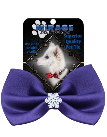 Snowflake Widget Pet Bowtie Purple