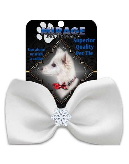 Snowflake Widget Pet Bowtie White