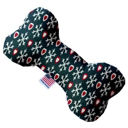 Snowflakes and Canvas Bone Dog Toy