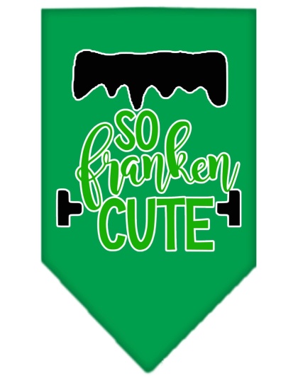 So Franken Cute Screen Print Bandana Emerald Green Large