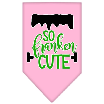 So Franken Cute Screen Print Bandana Light Pink Large