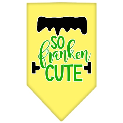 So Franken Cute Screen Print Bandana Yellow Large