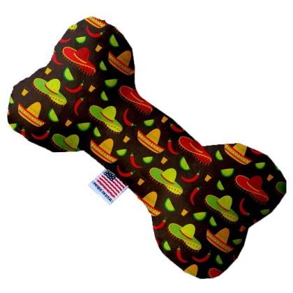 Sombreros 10 inch Canvas Bone Dog Toy