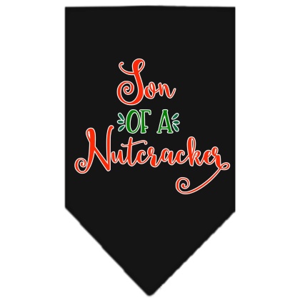 Son of a Nutcracker Screen Print Bandana Black Large