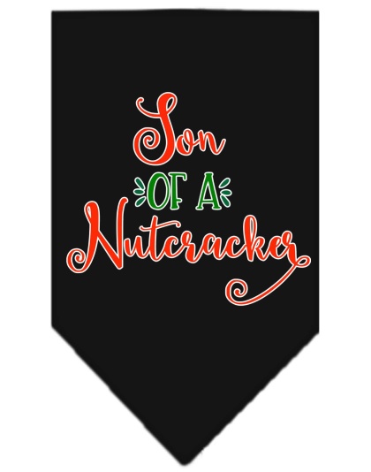 Son of a Nutcracker Screen Print Bandana Black Large