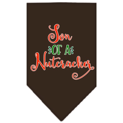 Son of a Nutcracker Screen Print Bandana Cocoa Large