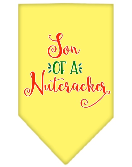 Son of a Nutcracker Screen Print Bandana Yellow Large