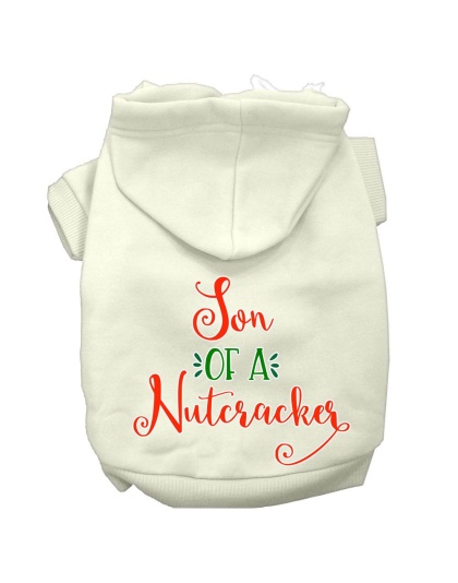 Son of a Nutcracker Screen Print Dog Hoodie Cream L