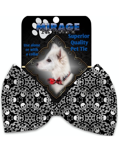 Spinning Skulls Pet Bow Tie Collar Accessory with Velcro