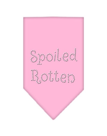 Spoiled Rotten Rhinestone Bandana Light Pink Large