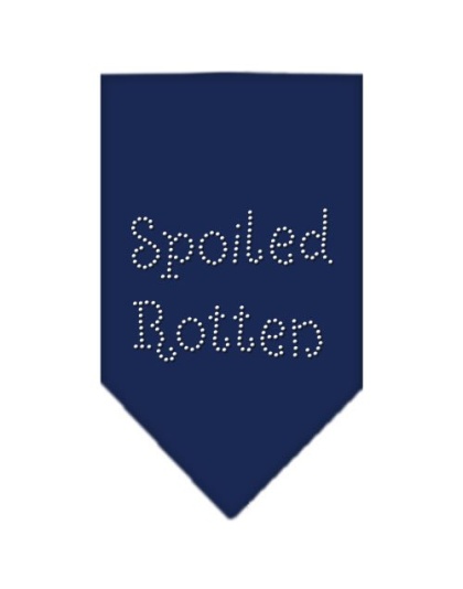 Spoiled Rotten Rhinestone Bandana Navy Blue large