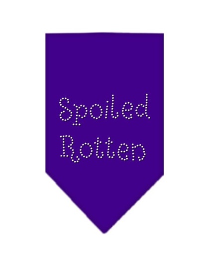 Spoiled Rotten Rhinestone Bandana Purple Large