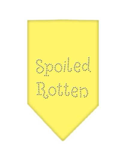 Spoiled Rotten Rhinestone Bandana Yellow Large