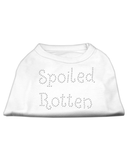 Spoiled Rotten Rhinestone Shirts White L