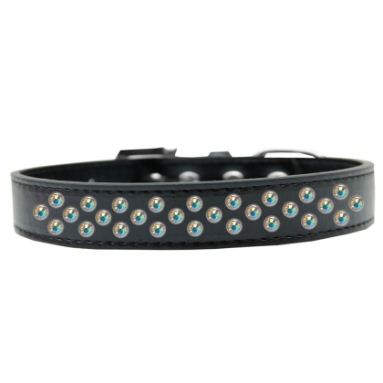 Sprinkles Dog Collar AB Crystals Size 12 Black