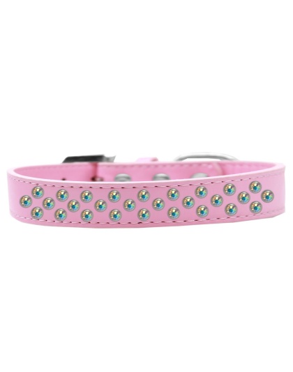 Sprinkles Dog Collar AB Crystals Size 12 Light Pink