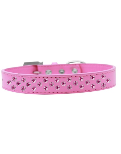Sprinkles Dog Collar Bright Pink Crystals Size 12 Bright Pink