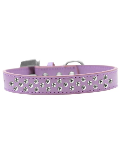 Sprinkles Dog Collar Clear Crystals Size 12 Lavender