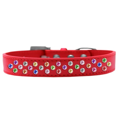 Sprinkles Dog Collar Confetti Crystals Size 12 Red