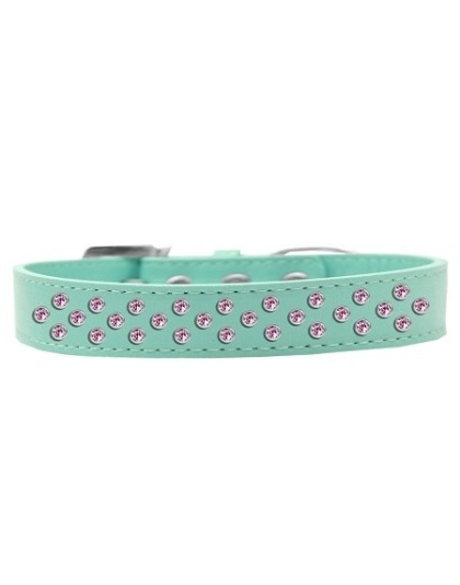 Sprinkles Dog Collar Light Pink Crystals Size 12 Aqua