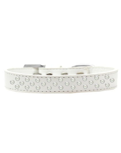 Sprinkles Dog Collar Pearls Size 12 White