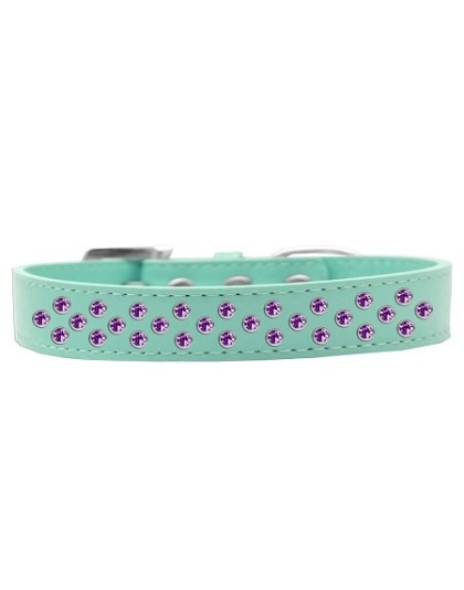 Sprinkles Dog Collar Purple Crystals Size 12 Aqua