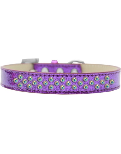 Sprinkles Ice Cream Dog Collar AB Crystals Size 12 Purple