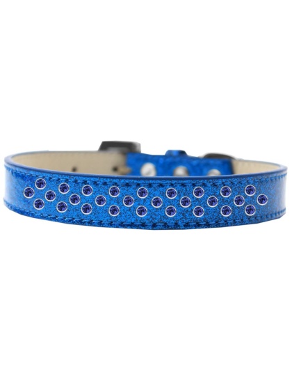 Sprinkles Ice Cream Dog Collar Blue Crystals Size 12 Blue