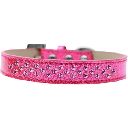 Sprinkles Ice Cream Dog Collar Bright Pink Crystals Size 12 Pink