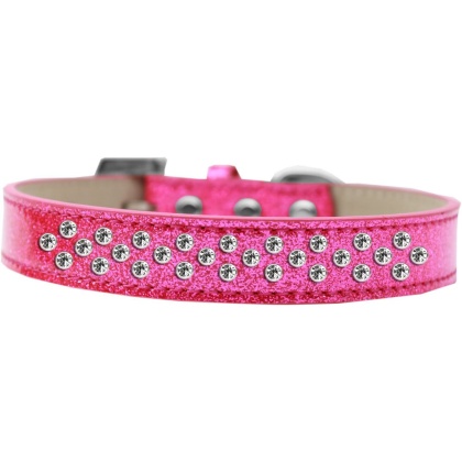Sprinkles Ice Cream Dog Collar Clear Crystals Size 12 Pink