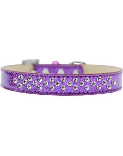 Sprinkles Ice Cream Dog Collar Clear Crystals Size 12 Purple