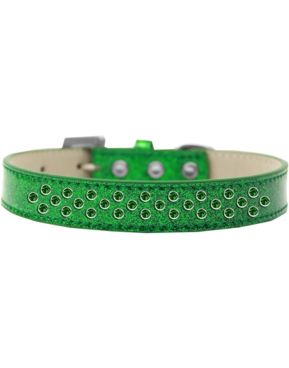 Sprinkles Ice Cream Dog Collar Emerald Green Crystals Size 12 Emerald Green