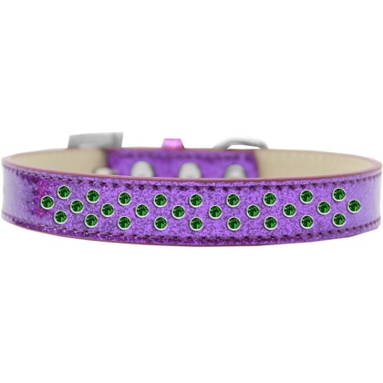 Sprinkles Ice Cream Dog Collar Emerald Green Crystals Size 12 Purple