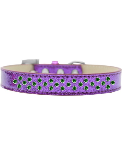 Sprinkles Ice Cream Dog Collar Emerald Green Crystals Size 12 Purple