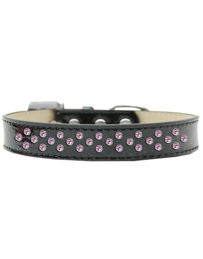 Sprinkles Ice Cream Dog Collar Light Pink Crystals Size 12 Black
