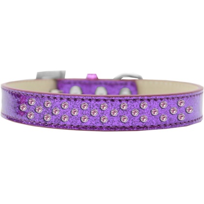 Sprinkles Ice Cream Dog Collar Light Pink Crystals Size 12 Purple
